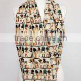 Antique Egyptian Pattern Infinity Scarf, Circle Scarf, Loop Scarf, Scarves, Shawls, Spring - Fall - Winter - Summer Fashion thumbnail-6