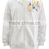 Trade Assurance BSCI Customized Design 2016 Embroidery/screenprint Wholesale White Hoodie thumbnail-2