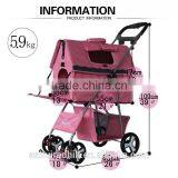 R1924H New Design Collapsible Portabel Dogs & Cats Stroller/ 4-Wheels Luxury Travelling Pet Stroller Trolley thumbnail-2