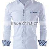 Mens Premium Casual Inner Contrast Dress Shirt thumbnail-1