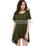 Clothing Factory New Fashion Short Sleeve Blouse Designs for Hot Sale 2017 thumbnail-1