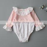 Wholesale Girls Ruffle Cotton Baby Long Sleeve Romper thumbnail-2