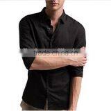 Retro Solid Color the Chinese Dress Buttons Three Quarter Sleeve Fashionable t Shirt for Men thumbnail-5