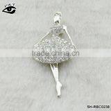 Rhinestone Brooch Crystal Brooch Pins Fairy Design for Wedding Invitation thumbnail-1