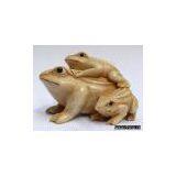 Mammoth Netsuke - Three Frogs thumbnail-1