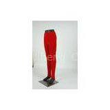 Red Cotton Spandex Leggings , Single Cylindered Girls Footless Tights thumbnail-1