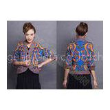Fashion V Neck Jacquard Sweaters with 3/4 Sleeve , Womens Cardigan Sweaters