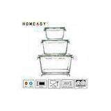 Clear Crystal Classical Pyrex Glass Lunch Box Containers Precision Formula