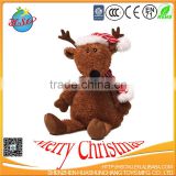 Funny Wholesale Soft Customed Christmas Gift Reindeer Plush