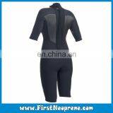Keep Warm 2/3MM CR Rubber Women Short Sleeve Back Zipper Shorty Diving Suit thumbnail-3