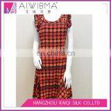Ladies's Fashion Silk Cotton Bordered Printed Lined Slim Casual Wear Dresses thumbnail-1