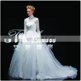 1A175cx 2015 High Collar Lace Palace Wedding Dress/Real Picture Show Bridal Wedding Dress Court Train Europe and America 2105 thumbnail-2