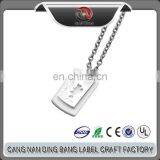 Promotional Metal Crafts High PolishedJewelry Type Custom Sliver Relief Military Dog Tag Pendant thumbnail-1