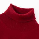 High Quality Custom Red Color Mens Knit Turtleneck Cashmere Sweater /Long Sleeve Roll Neck Pullover