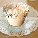 New Hot Elegant Laser Cut Wedding Decoration Party Paper Cupcake Wrapper,paper Cup thumbnail-2