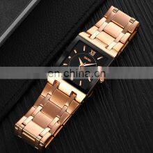 SKMEI 9263 Gold Men Square Watches Wholesale Stainless Steel Luxury Quartz Wristwatches thumbnail-4