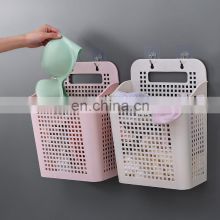 Multifunction buck basket plastic dirty clothes basket wall-hanging box for Clothing categories Wall Mounted Type container