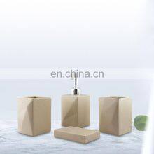 Home & hotel ceramic bathroom accessories set with toothbrush holder accessories bathroom 4 pcs bathroom accessories set