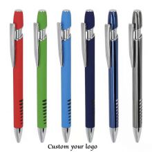 Personalized Pen Engraved Rubber Metal Customize Company Logo Ballpoint Pen Black Ink Writing Pen