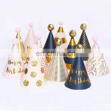 Wholesale Birthday Hat Ball Decor Happy Birthday Party Supplies Trendy Adult's Paper Hat thumbnail-1