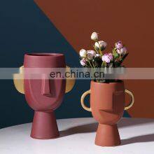 Home Decor Abstract Human Face Desktop Nordic Vases Modern Ceramic PorcelainTabletop Vase thumbnail-4