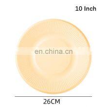 Barbecue Birthday Cake Plate Art Painting Plate Eco-Friendly Biodegradable Round Disposable Palm Leaf Plates thumbnail-5