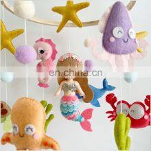 Hot Product Ocean Nursery Mobile Mermaid Mobile Sea Creatures Mobile Baby Felt Mobile Gift for Baby Wholesale thumbnail-4