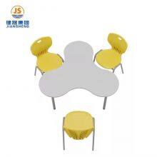 JS Best Selling Cloud Shape Student Classroom Desk Metal Frame Activity Training Table thumbnail-5
