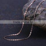 Wholesale Rare Coffee Gold Plated Flat Chain Jewelry Chain Decorative Chain Necklace thumbnail-2