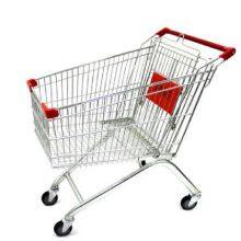 Four-Wheel Stainless Steel Supermarket Shopping Trolley 125LTR thumbnail-2