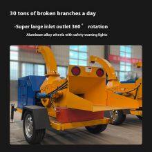 Factory Direct Large Mobile Branch Wood Chipper Garden Tree Crusher With Motor Used for Farm Construction Life-Long Maintenance thumbnail-2