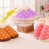 Hot Selling Wholesale Soft Indoor Slippers Couples Household Dots Cotton Slippers thumbnail-2