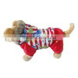 Luxury Fur Flower Cotton Red Dog Clothes thumbnail-6
