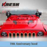 Made in China 10th Anniversary Engine Cover, 10th Annversary Hood for Jeep Wrangler JK Quality Choice thumbnail-5