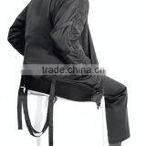 Black Strapped Bomber Jacket