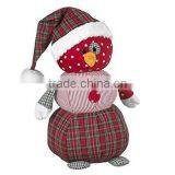 11" Country Snowman With Fine Plush Fabric/Plush Snowman With Christmas Hat /Cuddly Stuffed Toy 11" Tall Snowman thumbnail-1