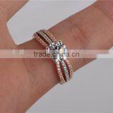 High Quality and Cheap Women Fashion 14K Solid Purity Gold AAAAA CZ Ring thumbnail-4