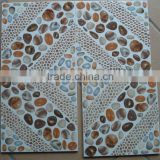 Glazed ceramic tile floor