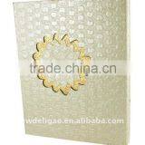 Embossed and Cutout Logo PU Wrapping Ring Binder Desktop File Folder for Office Stationery Cardboard thumbnail-1