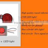 BJ-BL-002RR Round Red Lens Red LED Reflectors Brake Light for Universal Motorcycle ATV Scooter Bicycle thumbnail-3