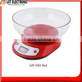 Digital Kitchen Scale LOT-C03 Red