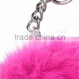 Fur Ball Key Chain,key Chain Parts,metal Alloy Keychain,pom Pom Ball Keychain thumbnail-2