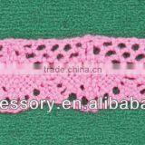 Cotton Crochet Collar Lace,cotton Pink Lace Fabric for Garment thumbnail-1