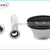 2016 High Quality Universal Clip Fish Eye + Wide Angle + Macro 3 in 1 Camera Lens for Mobile Phone