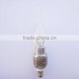 LED Candle Bulb E12 3W LED Candle Bulb SMD5630 Cool White Silver Candle Lamp thumbnail-3