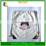 Custom designed cotton sling drawstring bag