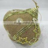 Golden 80mm Foam Ball Peach Shape / Christmas Decoration thumbnail-1