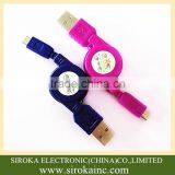 Wholesale Colorful Retractable 2.0 USB Micro Charger Cable for Samsung Android Phones thumbnail-6