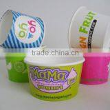 180ml Glosxs Paper Ice Cream/dessert/Yogurt Container, Cup With Flat Lid,Spoon,Wooden Stick thumbnail-1