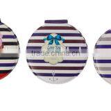 2014 hot PVC stripes round shape cosmetic mirror for wholesale,MA108